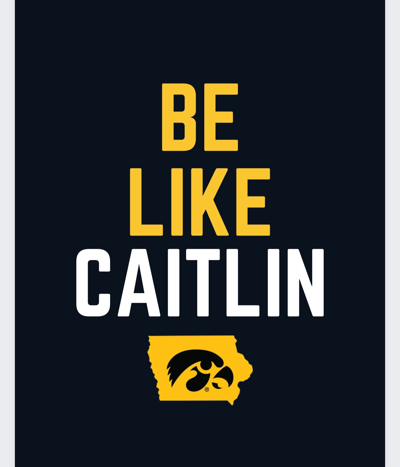 Be like Caitlin Clark