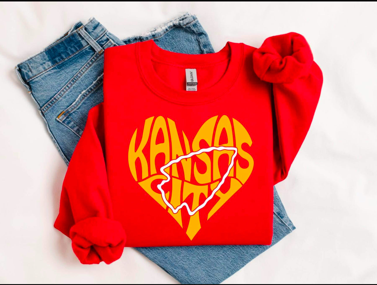 Kansas City Arrowhead Heart shirt