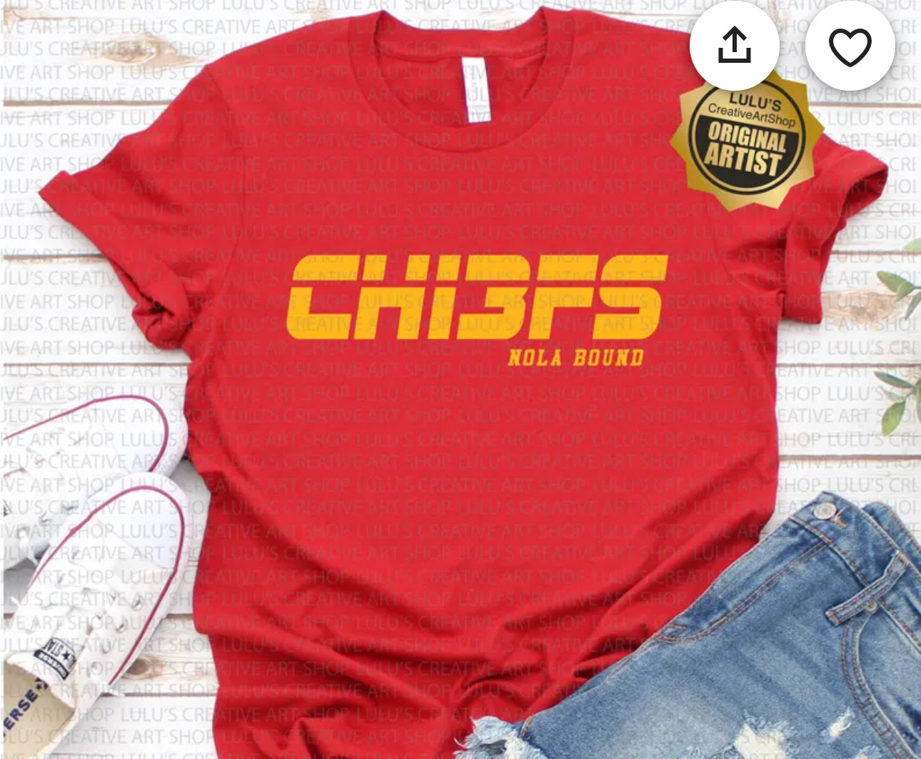 Chiefs 3 red with gold lettering