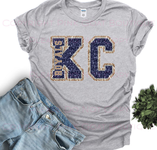 KC Royals faux sequin