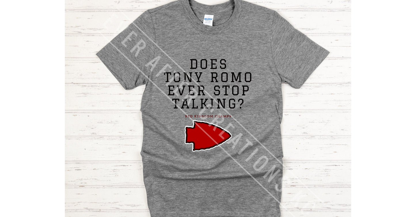 Does Tony Romo Stop Talking Tee