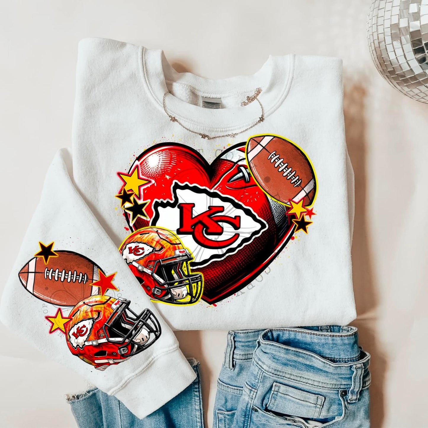 Chiefs Heart with Sleeve Print