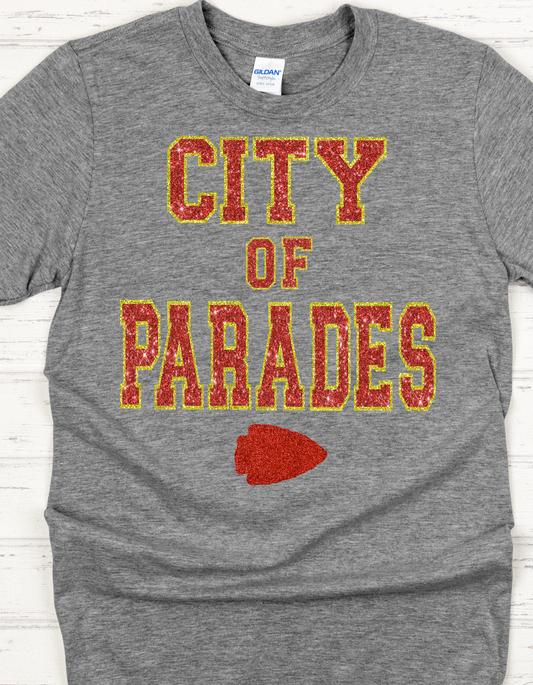 City of Parades with faux glitter